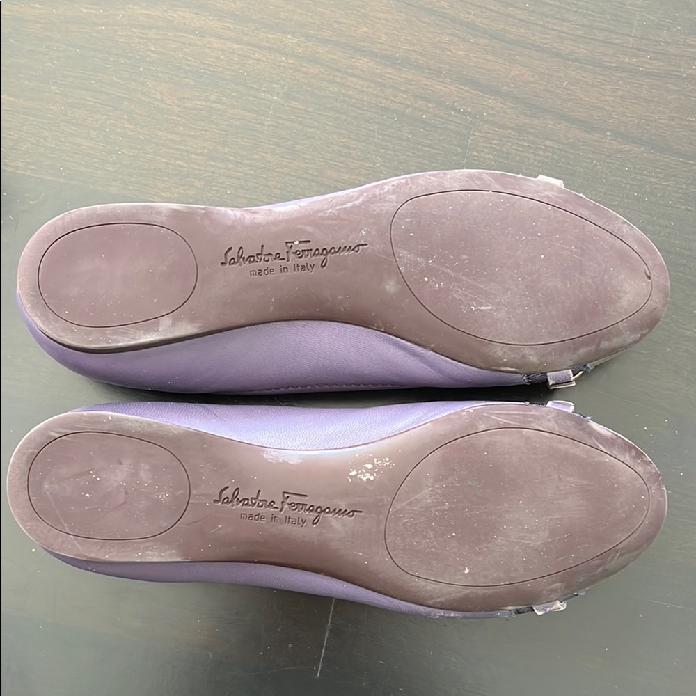 Salvatore Ferragamo Women's Lilac Limoges Flats - Picture 6 of 7